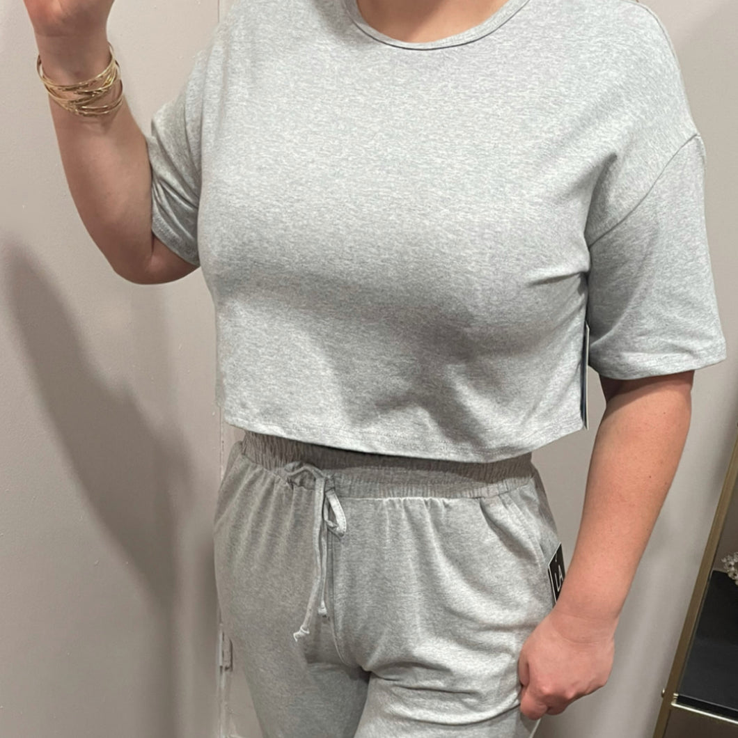 Grey Lounge Pants + Top Set