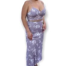 Load image into Gallery viewer, Lavender Long Skirt + Thin Strap Top
