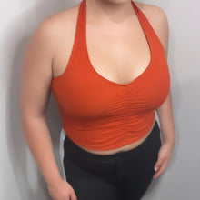 Load image into Gallery viewer, Salamander Ribbed Halter Top
