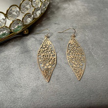 Load image into Gallery viewer, Leaf Gold Earrings
