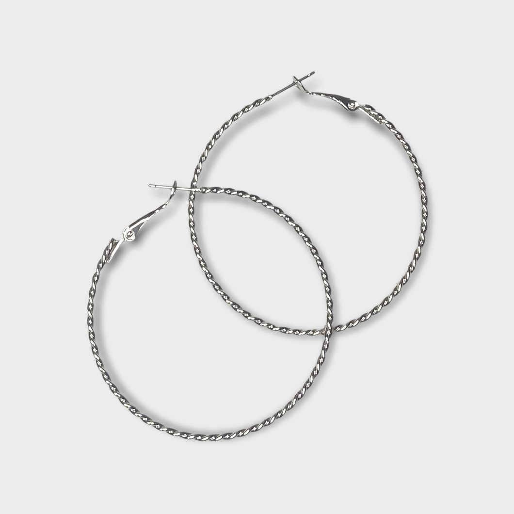 Silver Hoops