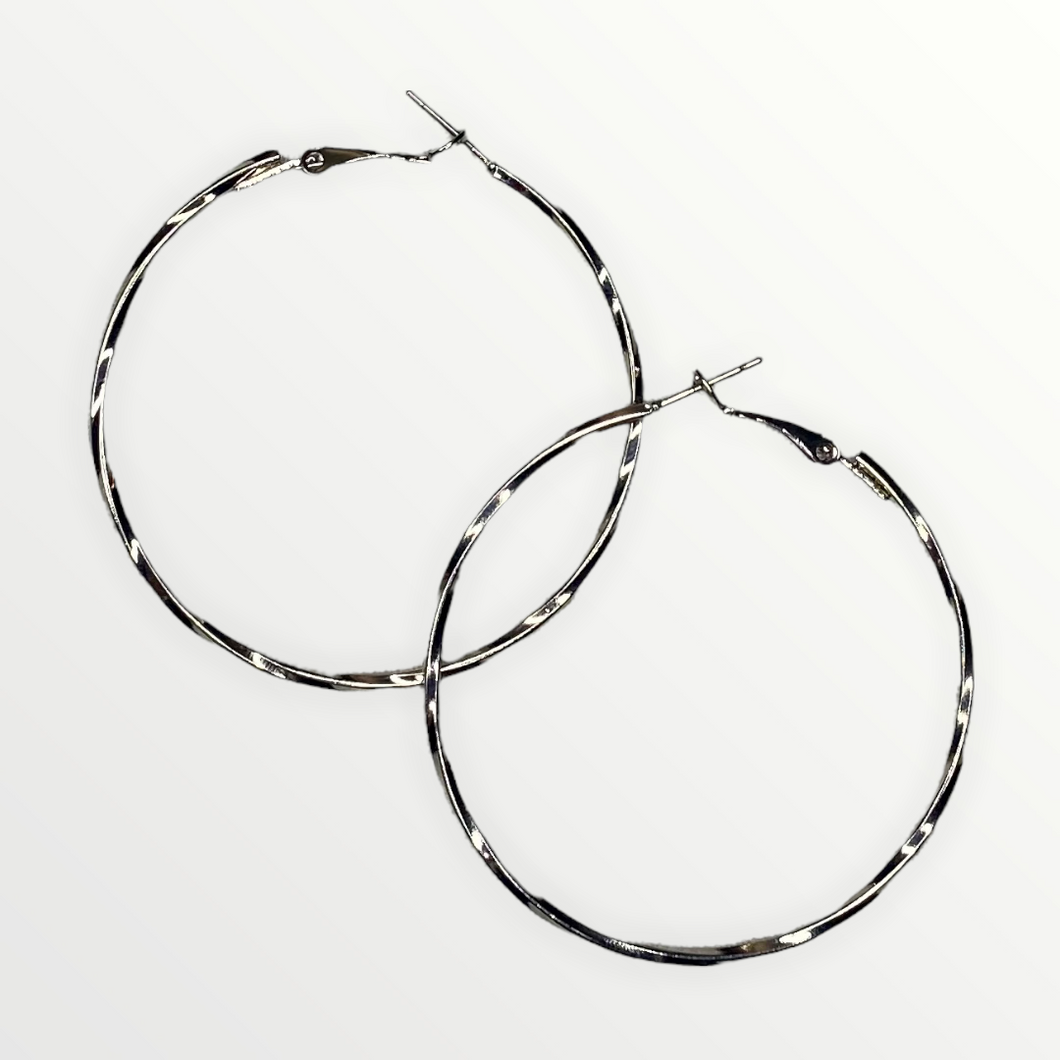 Silver Hoops