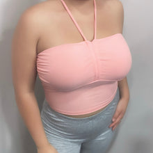 Load image into Gallery viewer, Peach Pink Halter Top
